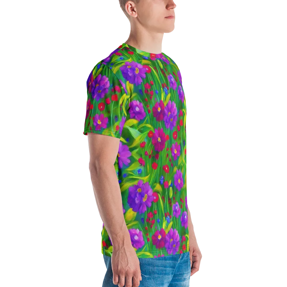 Violet Meadow on Men's Crew Neck T-Shirt — Right