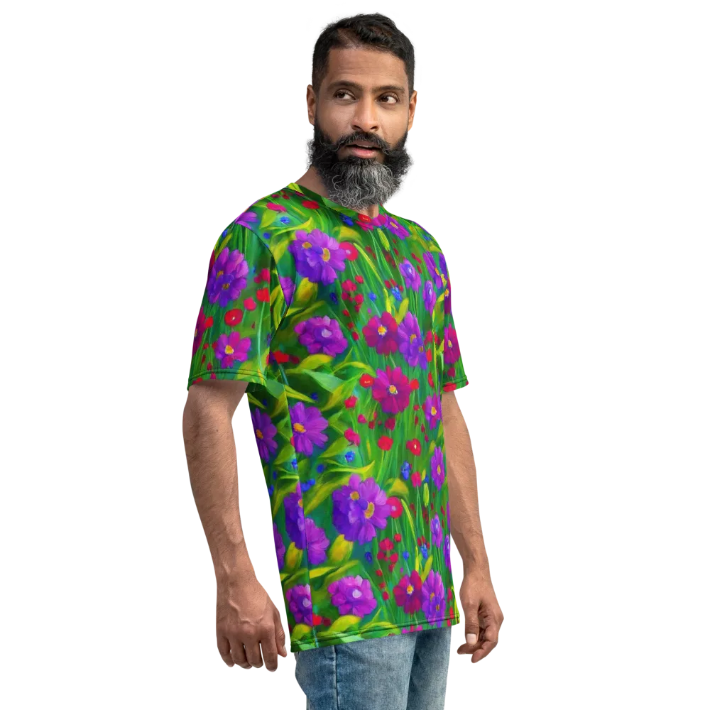 Violet Meadow on Men's Crew Neck T-Shirt — Right