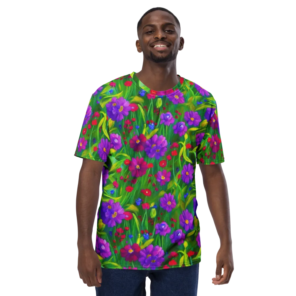 Violet Meadow on Men's Crew Neck T-Shirt — Front