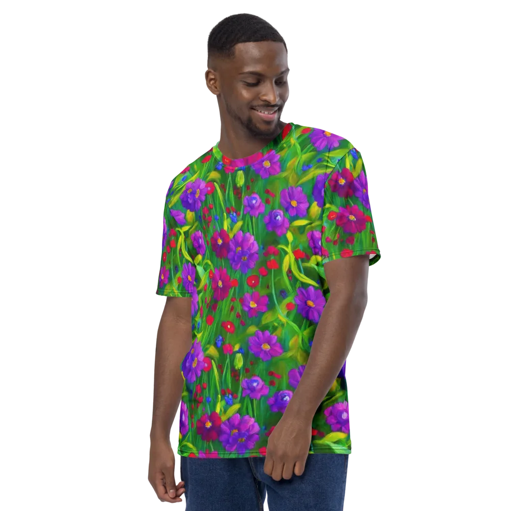 Violet Meadow on Men's Crew Neck T-Shirt — Left