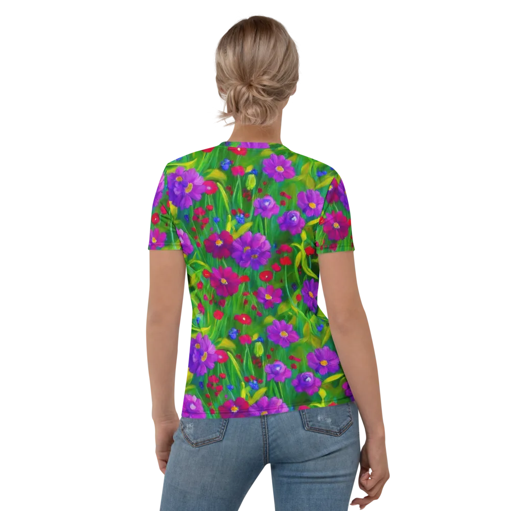 Violet Meadow on Women's Crew Neck T-Shirt — Back