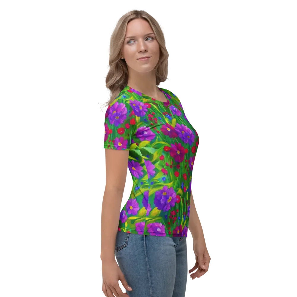 Violet Meadow on Women's Crew Neck T-Shirt — Right