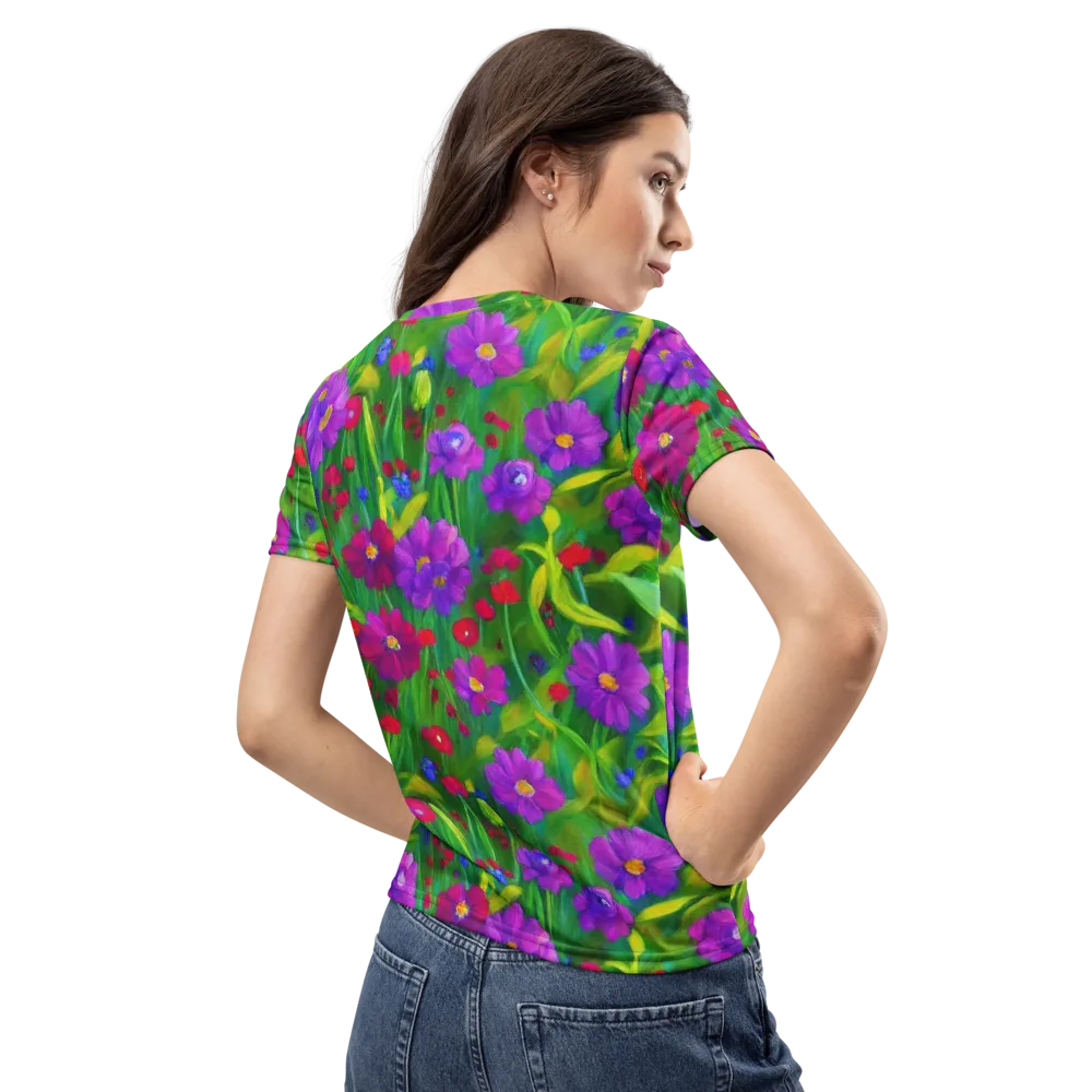 Violet Meadow on Women's Crew Neck T-Shirt — Back