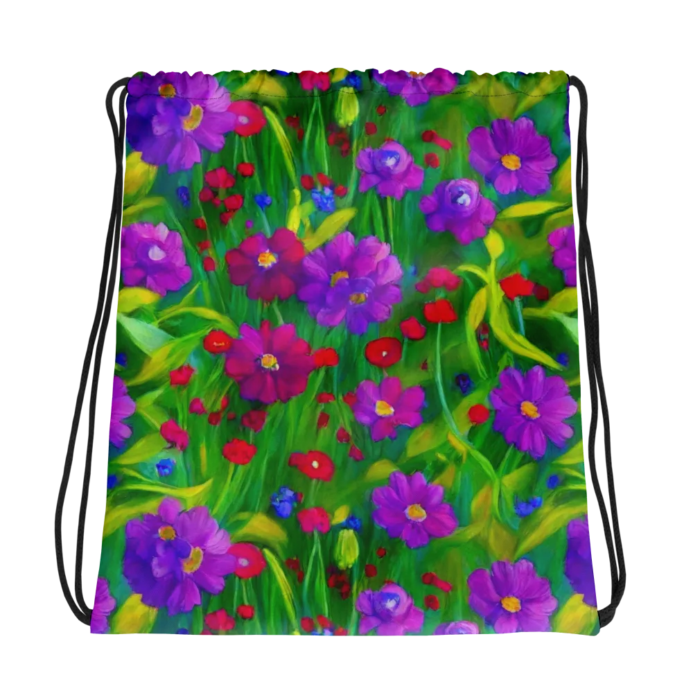 Violet Meadow on Drawstring Bag — Photo