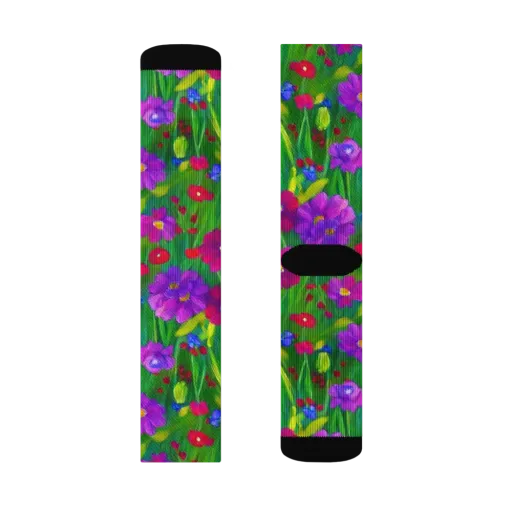 Violet Meadow on a Socks