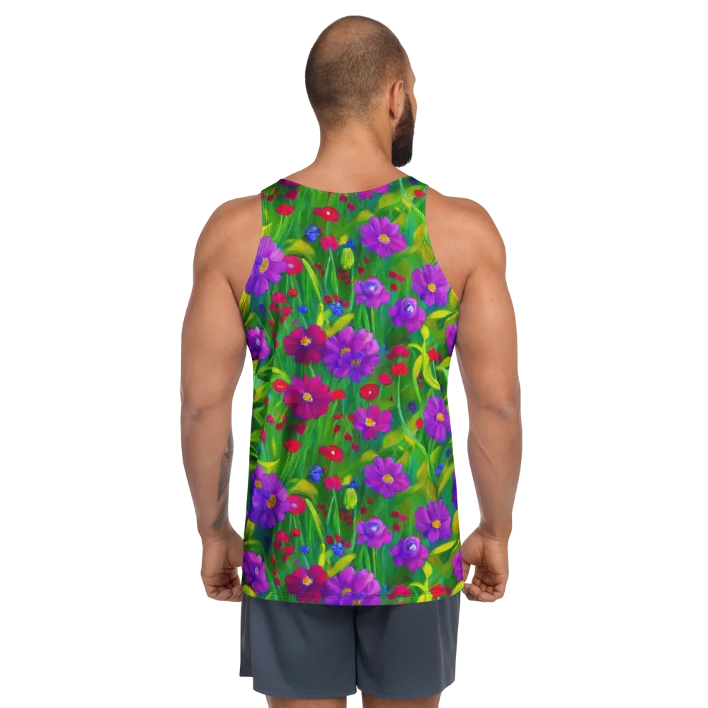 Violet Meadow on Men's Tank Top — Back