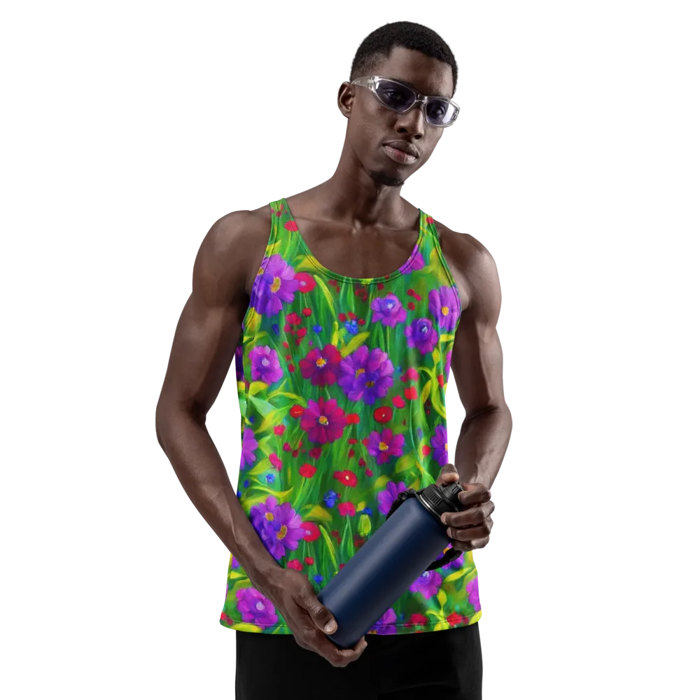 Violet Meadow on Men's Tank Top — Front