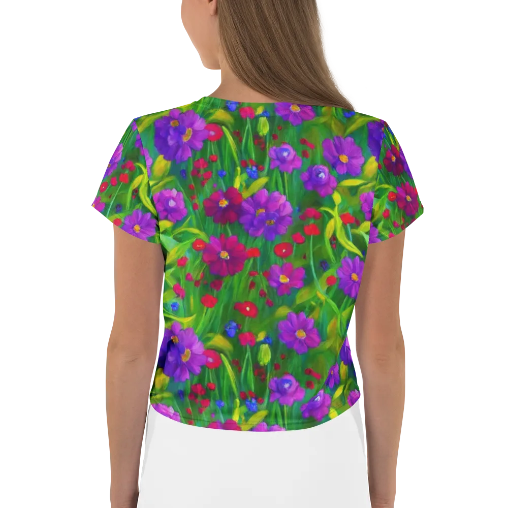 Violet Meadow on Crop Tee — Back