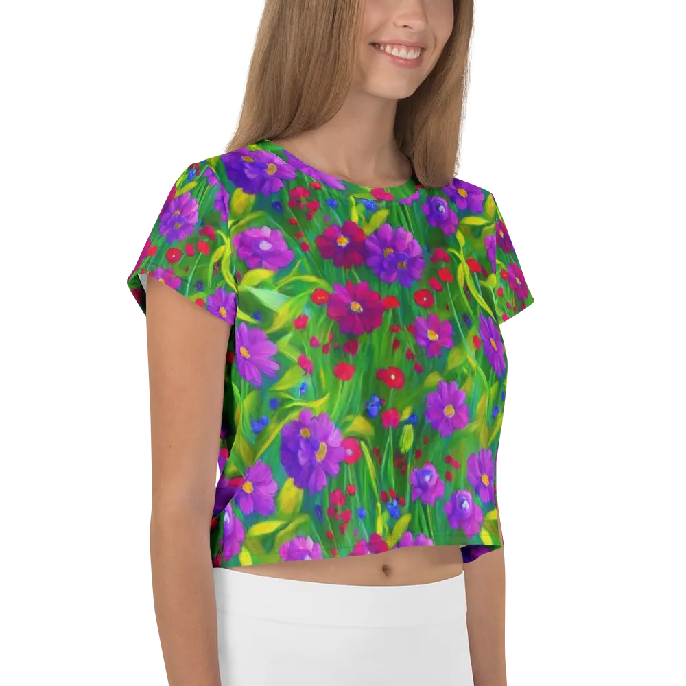 Violet Meadow on Crop Tee — Right