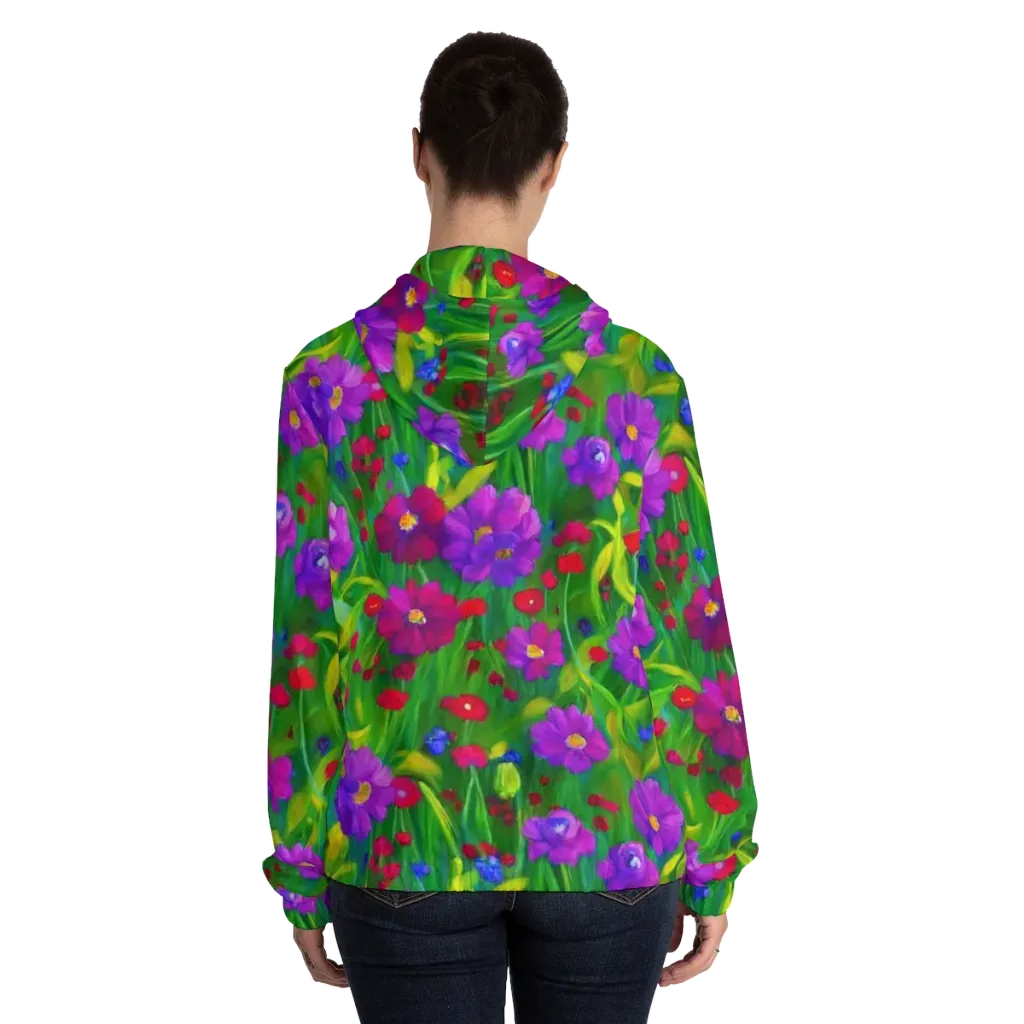 Violet Meadow on Women's Full-Zip Hoodie — Back On Person