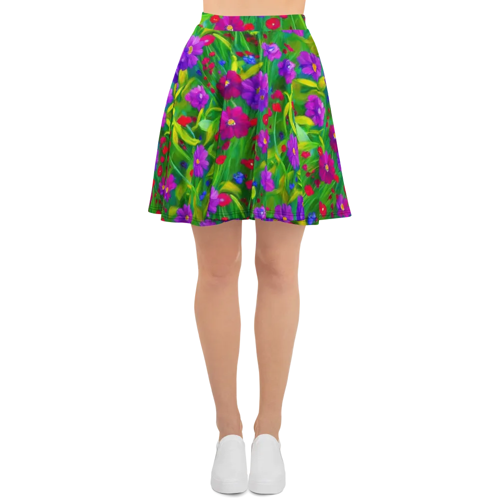 Violet Meadow on Skater Skirt — Front