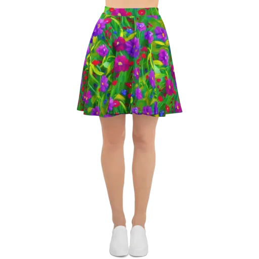 Violet Meadow on a Skater Skirt