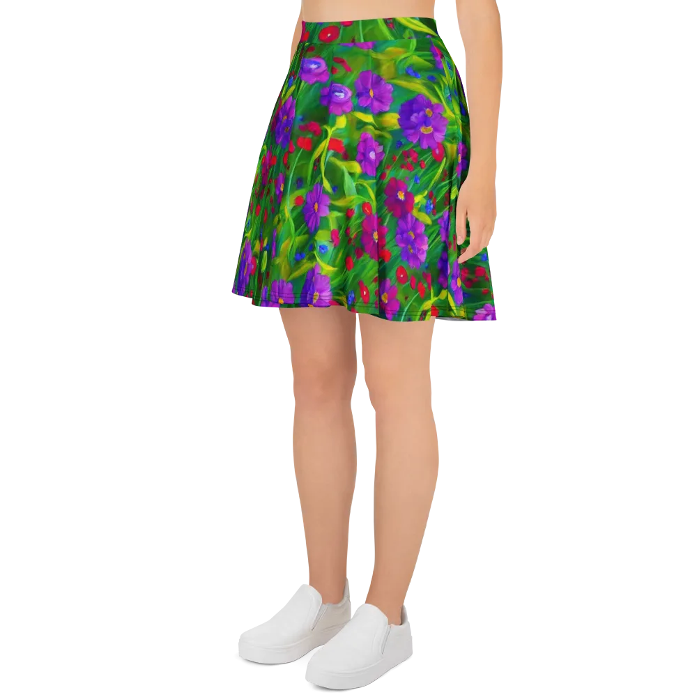 Violet Meadow on Skater Skirt — Left
