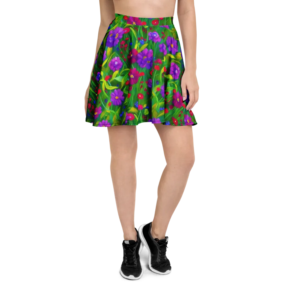 Violet Meadow on Skater Skirt — Front