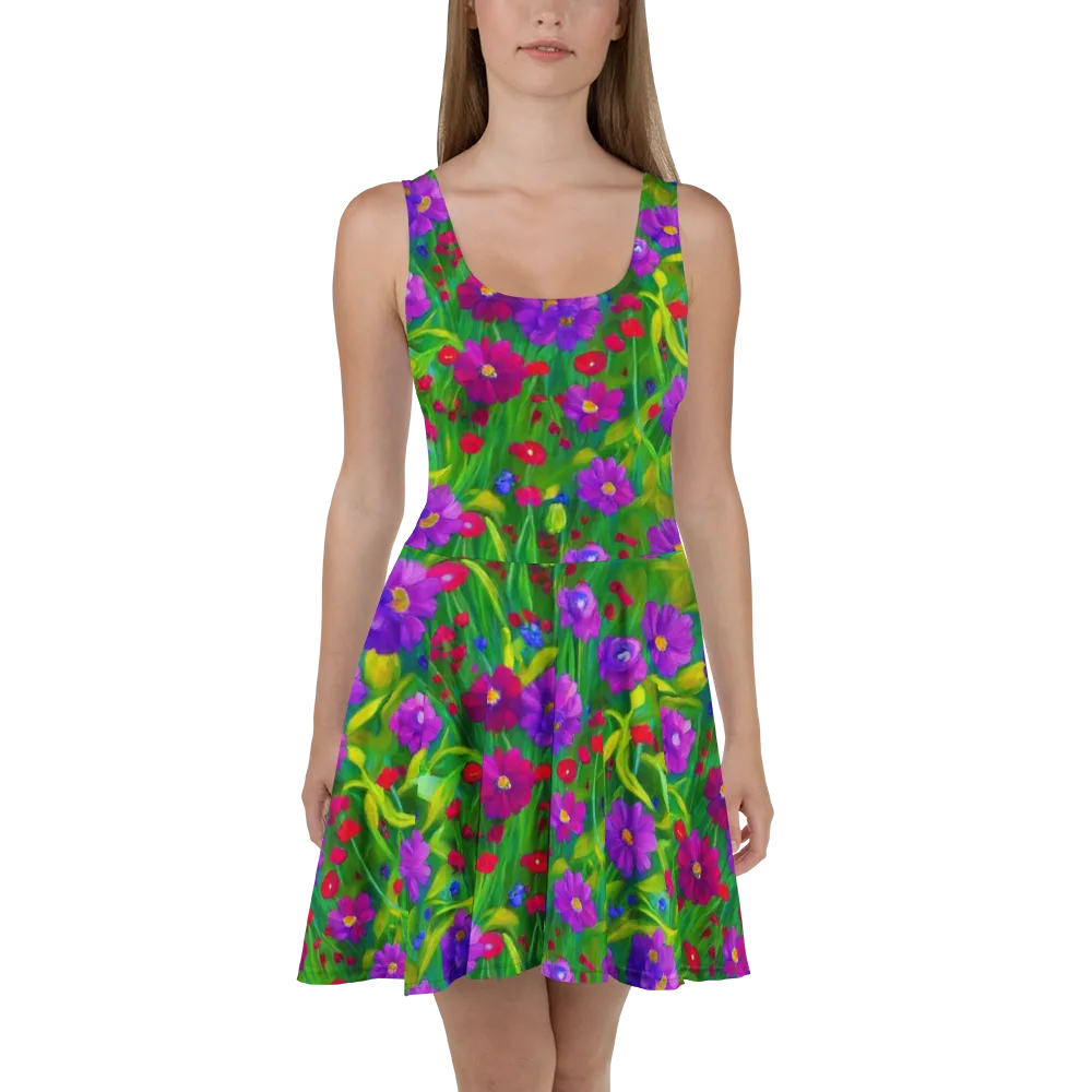 Violet Meadow on Skater Dress — Front