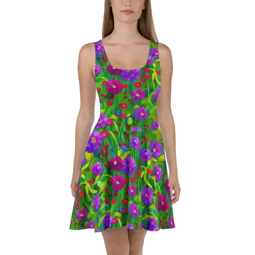 Violet Meadow on a Skater Dress