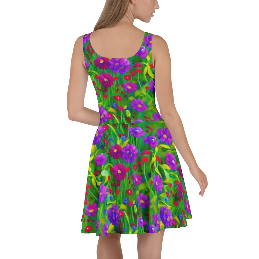 Violet Meadow on Skater Dress — Back