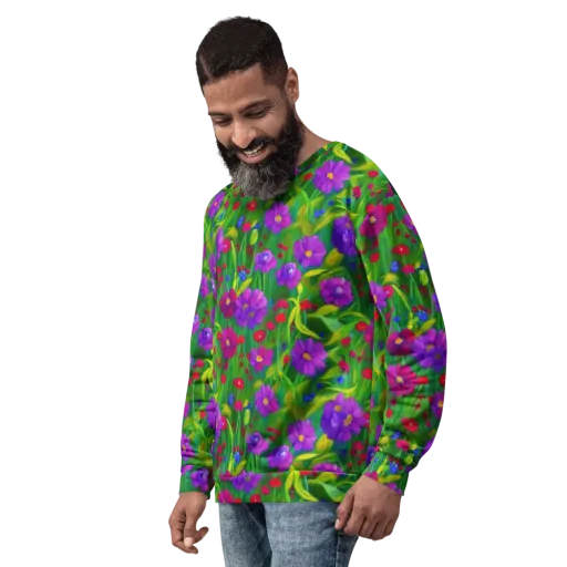 Violet Meadow on a Sweatshirt