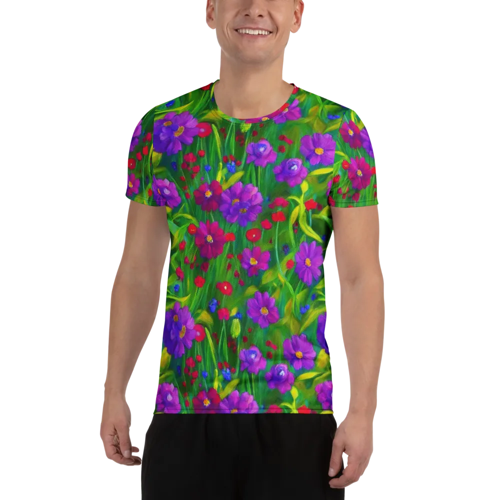 Violet Meadow on Men's Athletic T-Shirt — Front