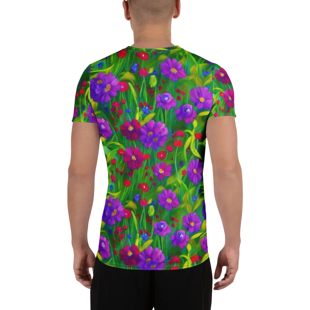 Violet Meadow on Men's Athletic T-Shirt — Back