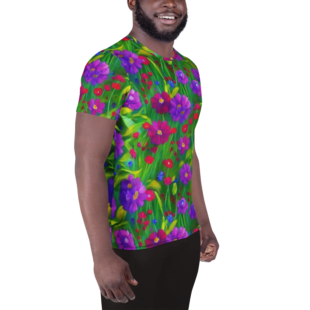 Violet Meadow on Men's Athletic T-Shirt — Right