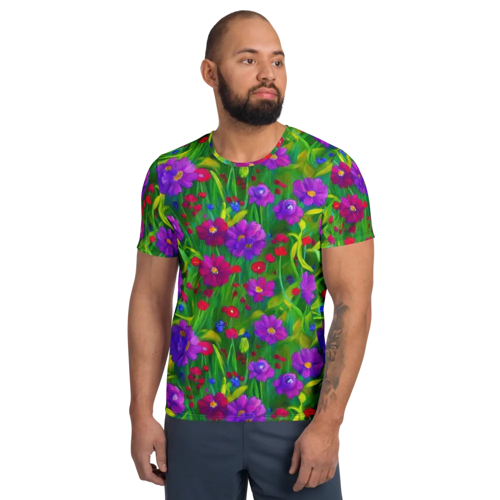 Violet Meadow on Men's Athletic T-Shirt — Front