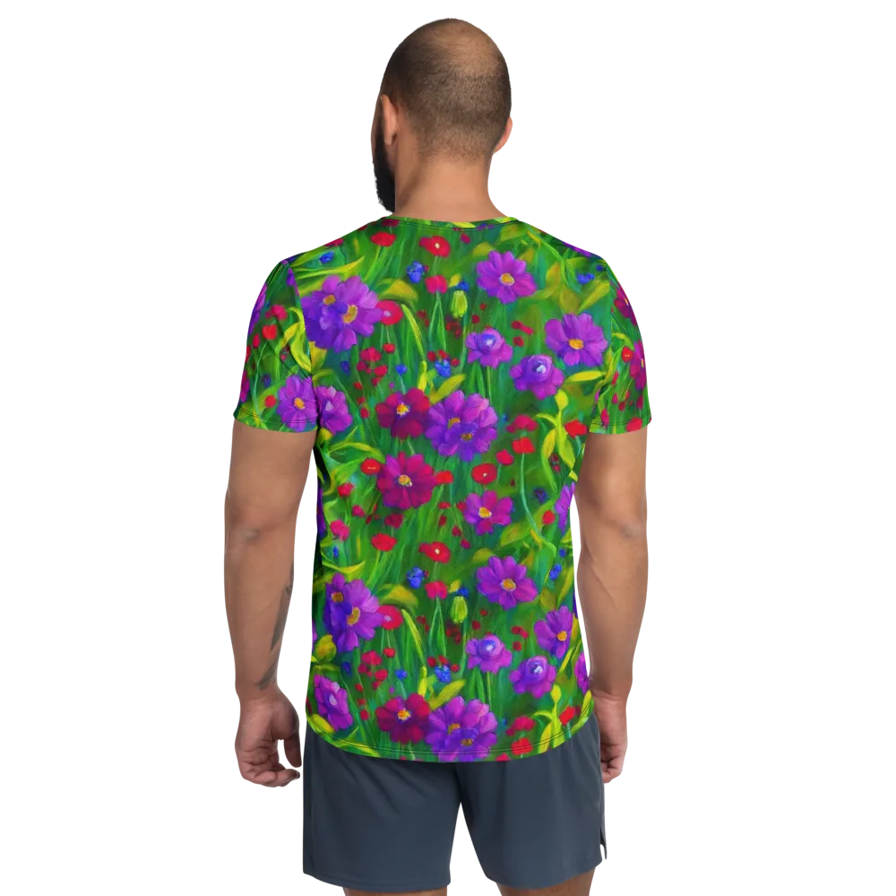Violet Meadow on Men's Athletic T-Shirt — Back