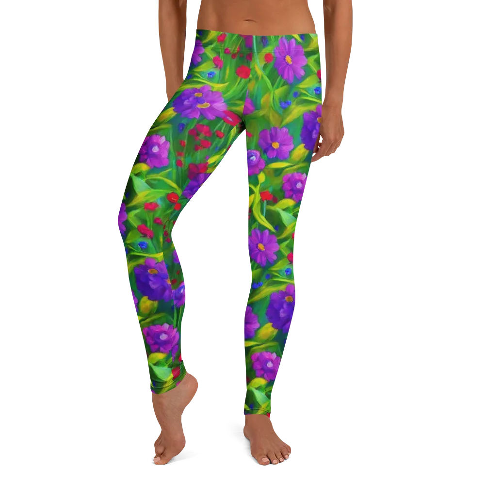 Violet Meadow on Leggings — Front