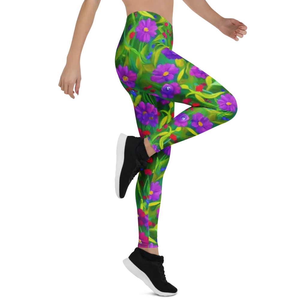 Violet Meadow on Leggings — Right