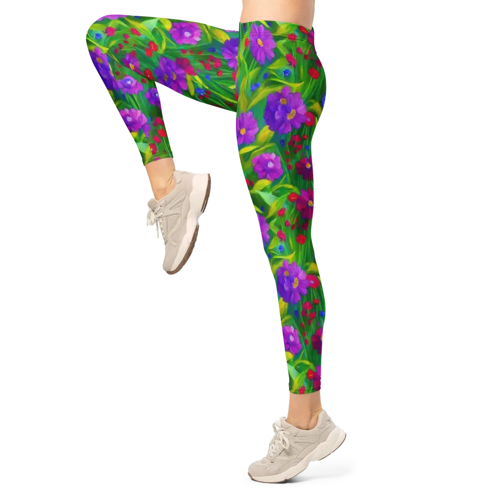 Violet Meadow on Leggings — Left