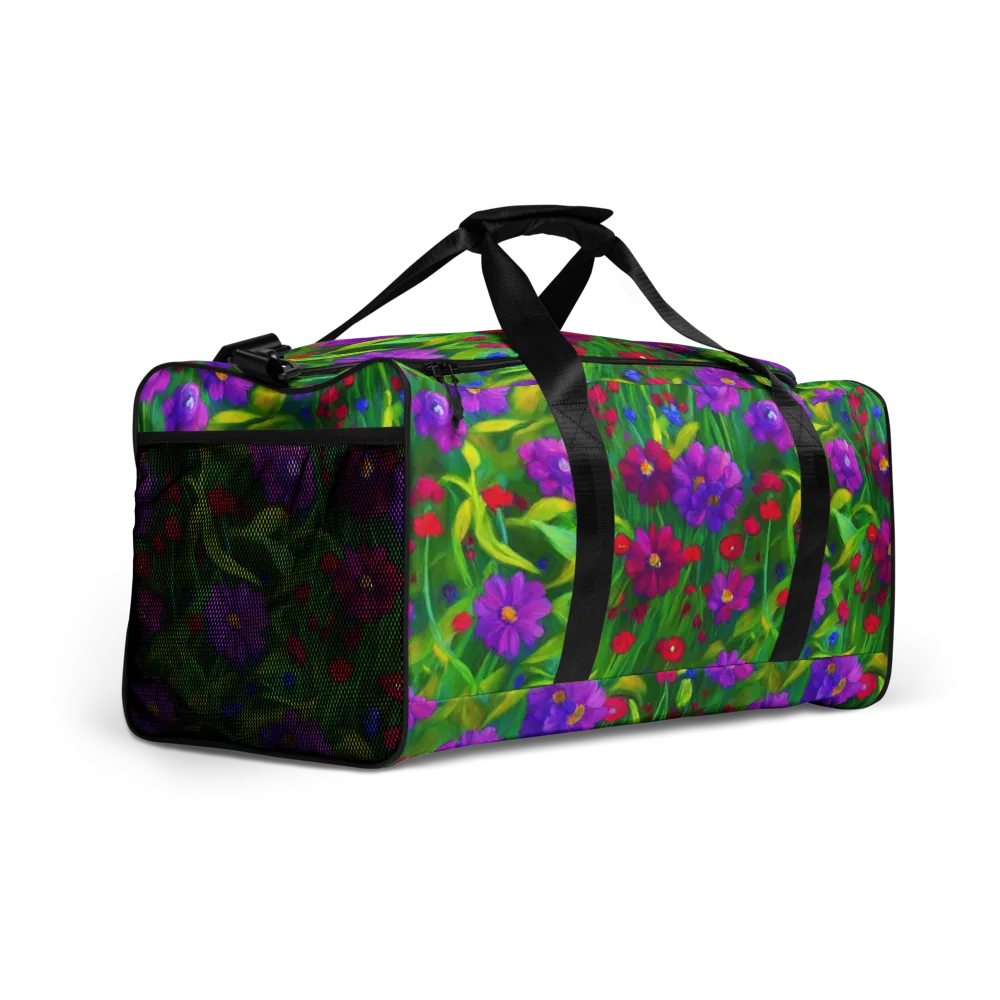 Violet Meadow on Duffle Bag — Right Front