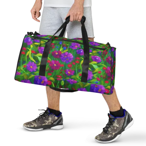 Violet Meadow on a Duffle Bag