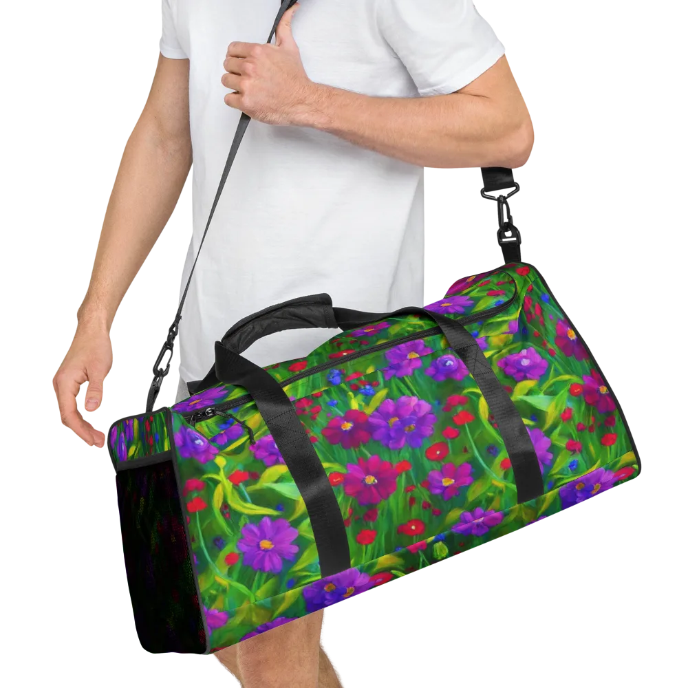 Violet Meadow on Duffle Bag — Right Front