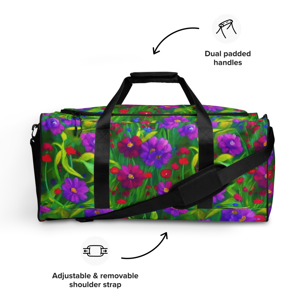 Violet Meadow on Duffle Bag — Front