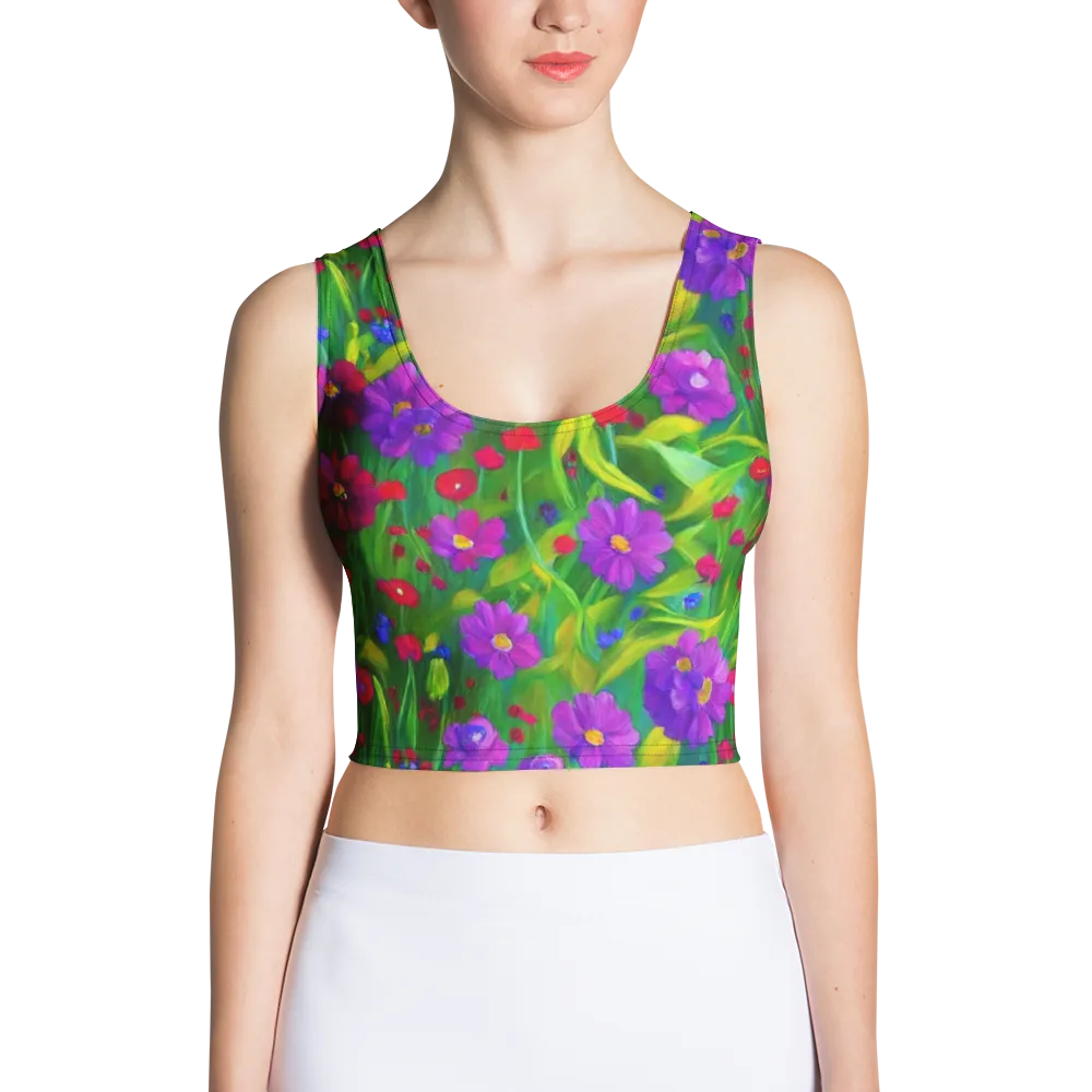 Violet Meadow on Crop Top — Front