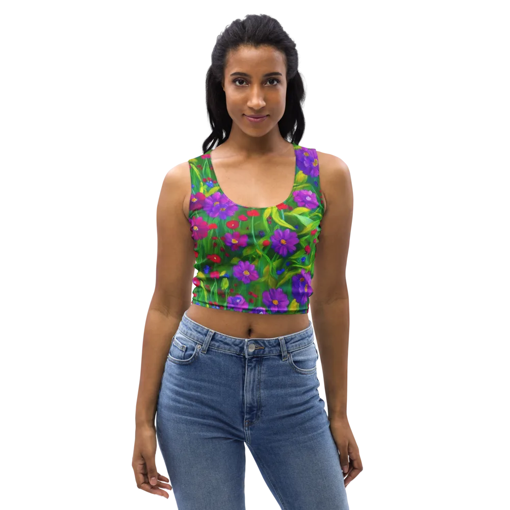 Violet Meadow on Crop Top — Front