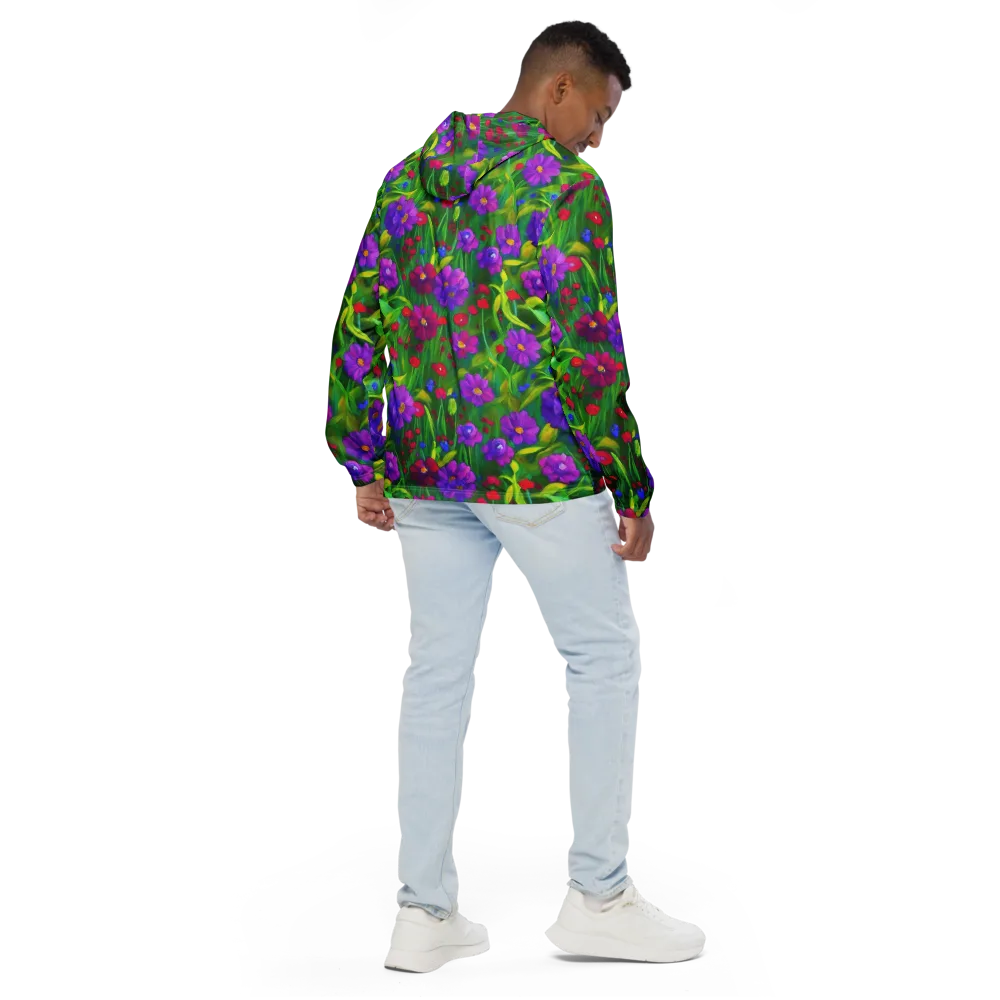 Violet Meadow on Men's Windbreaker — Back