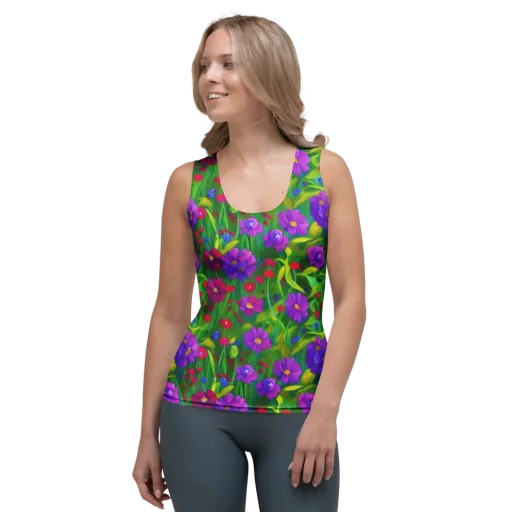 Violet Meadow on a Women's Tank Top