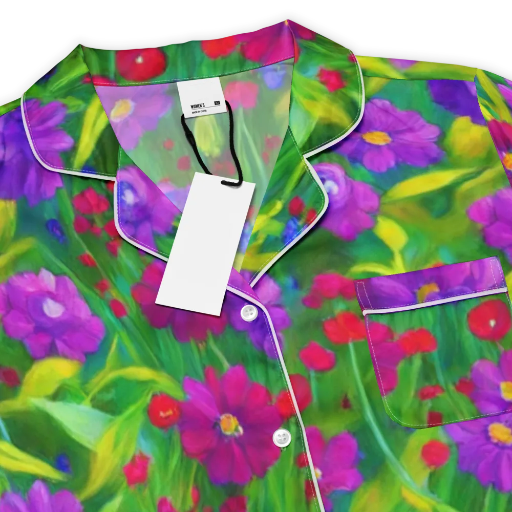 Violet Meadow on Women's Short Sleeve Pajama Top — Product details