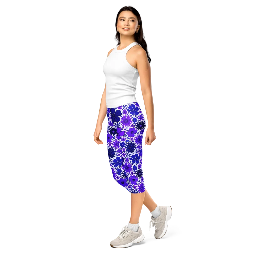 Violet Verve on Capri Leggings — Left Front