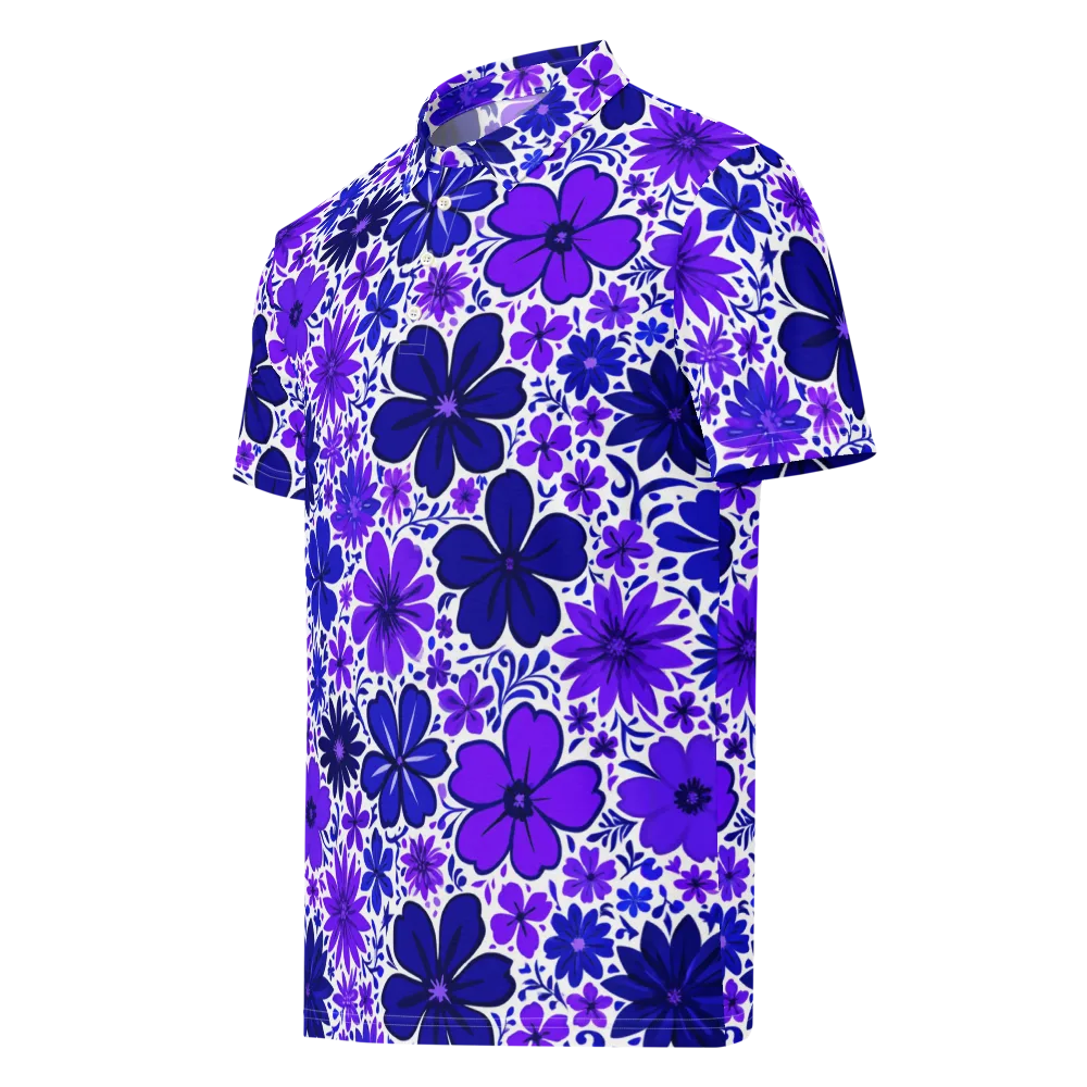 Violet Verve on Men's Slim Fit Polo Shirt — Left Front