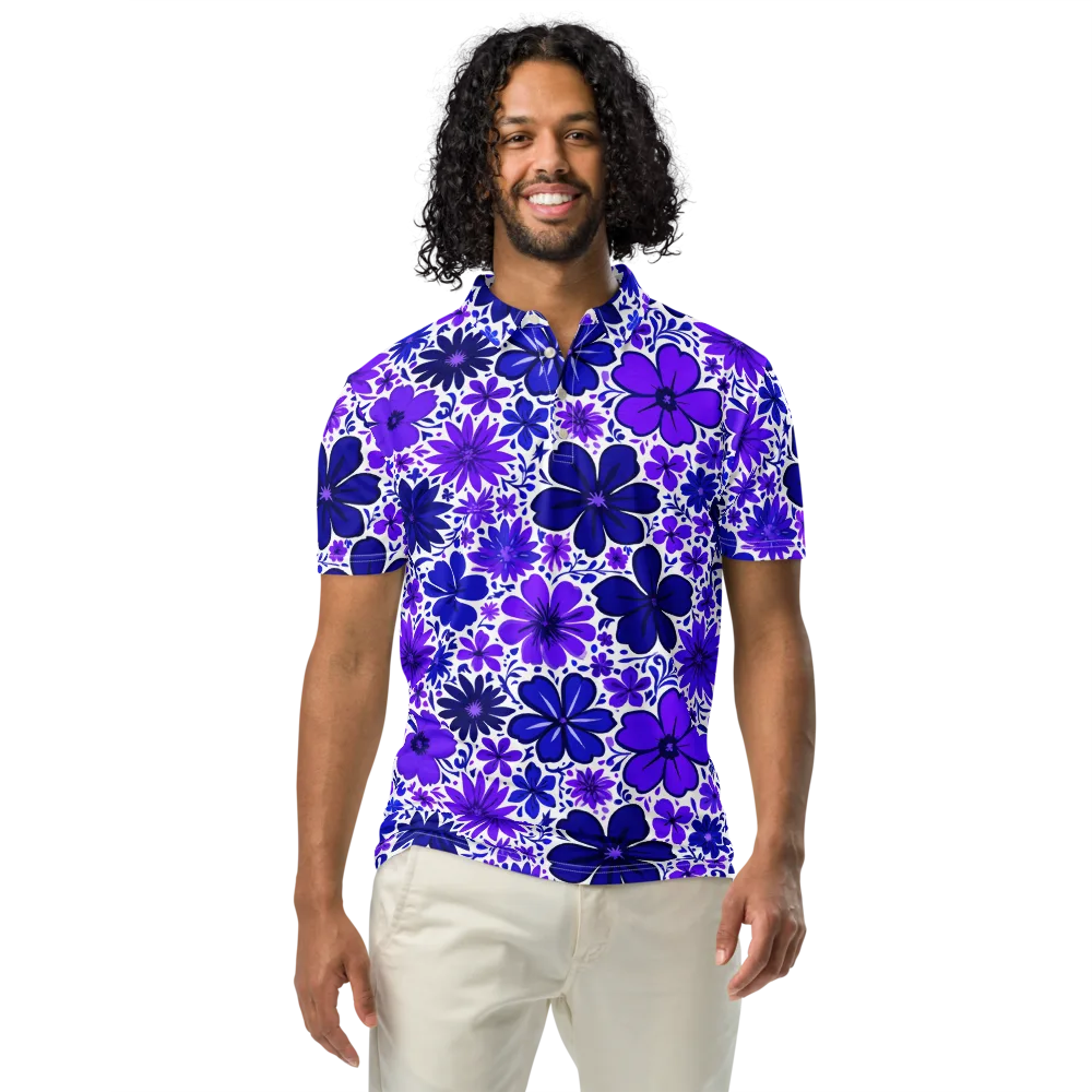 Violet Verve on Men's Slim Fit Polo Shirt — Front