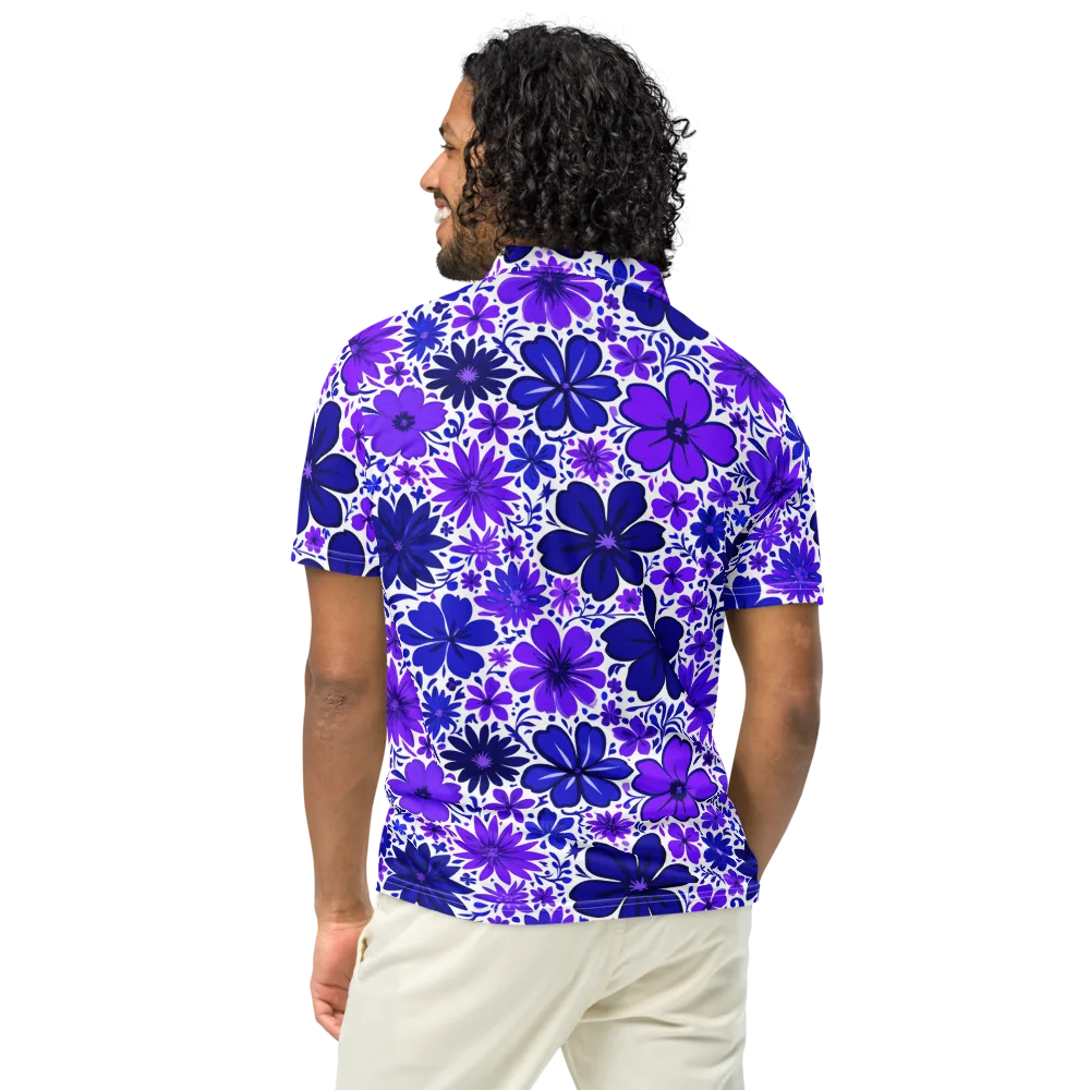 Violet Verve on Men's Slim Fit Polo Shirt — Back