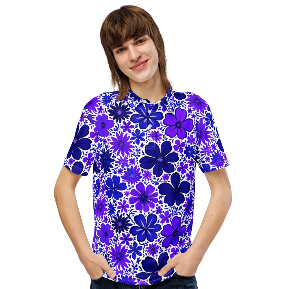 Violet Verve on Men's Slim Fit Polo Shirt — Front