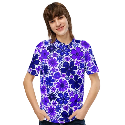 Violet Verve on a Men's Slim Fit Polo Shirt