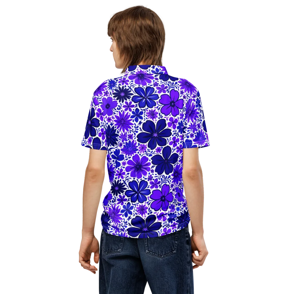 Violet Verve on Men's Slim Fit Polo Shirt — Back