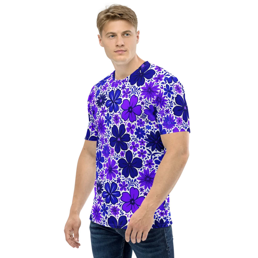 Violet Verve on Men's Crew Neck T-Shirt — Left