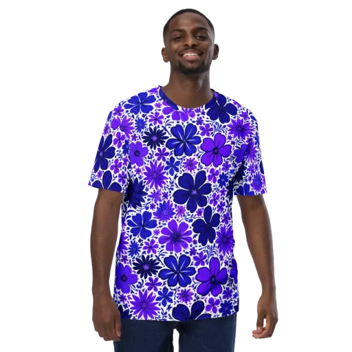 Violet Verve on a Men's Crew Neck T-Shirt