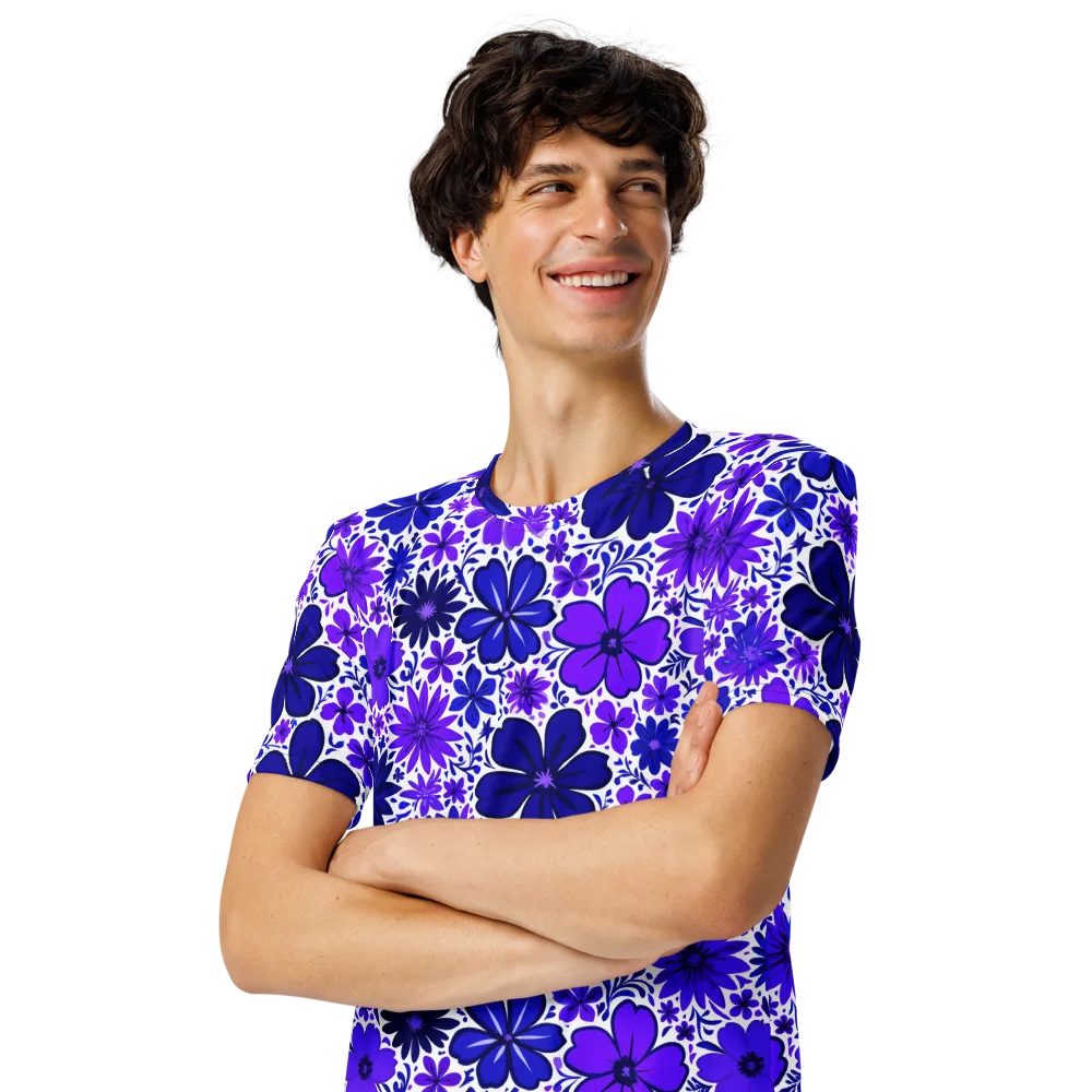 Violet Verve on Men's Crew Neck T-Shirt — Left Front