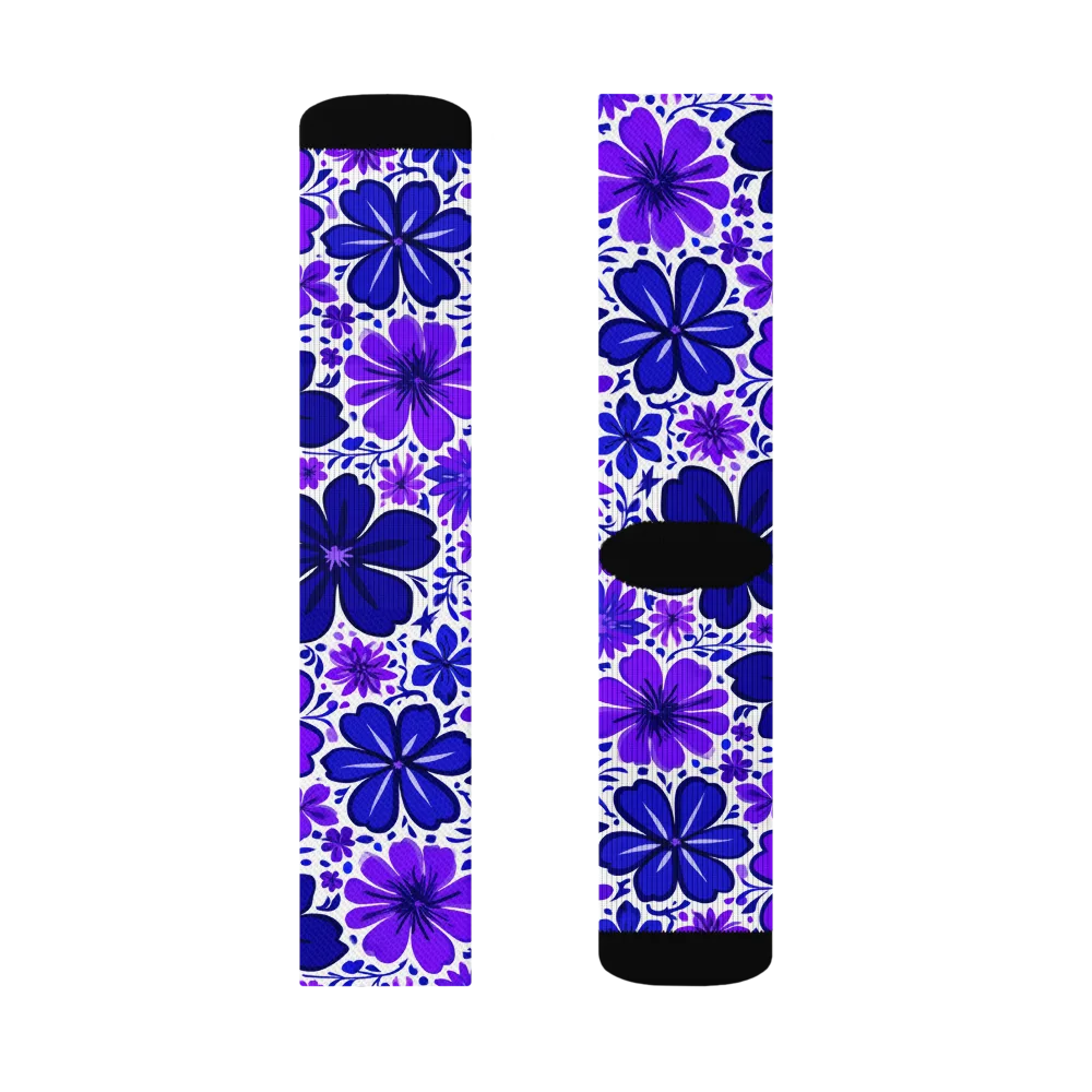 Violet Verve on Socks — Left Sock